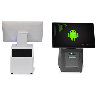 Supermercado Bimi 14 pulgadas Sistema de venta de ventanas de pantalla doble con impresora térmica de 58 mm/80 mm