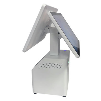 Supermercado Bimi 14 pulgadas Sistema de venta de ventanas de pantalla doble con impresora térmica de 58 mm/80 mm