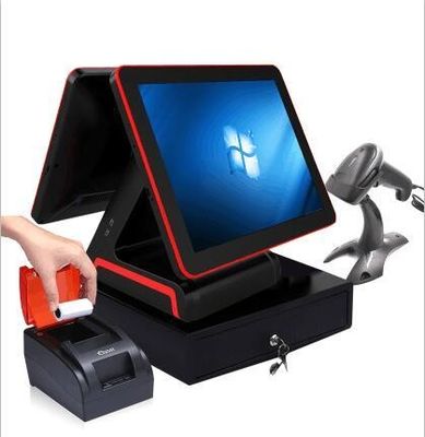 Terminal POS con impresora de 58 mm 128 mm * 64 mm Display y cajón de efectivo de 3 facturas y 5 monedas