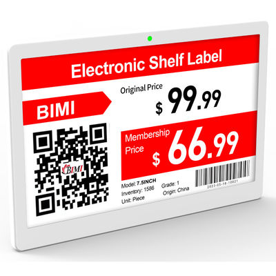 Bimi 4.9inch Digital E-paper Display Etiqueta de estantería electrónica para supermercado Windows OS