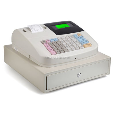 Registro de caja portátil blanco con impresora de 58 mm incorporada y software de caja