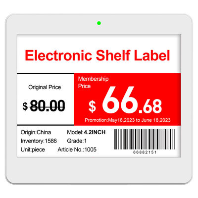 Supermercado Estante electrónico Etiqueta Eink de tres colores E-paper Display SDK gratuito incluido