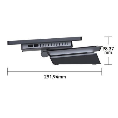 POS-0073 Sistema POS plegable de terminales minoristas con pantalla externa de ventanas de 15,6 pulgadas