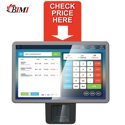 Supermercado de bienes escáner de códigos de barras y lector Bimi 10.1 pulgadas Android 7.1 POS pantalla táctil