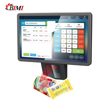 Supermercado de bienes escáner de códigos de barras y lector Bimi 10.1 pulgadas Android 7.1 POS pantalla táctil