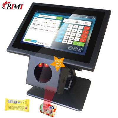 Supermercado Tienda 10.1 pulgadas Android 7.1 Sistema SSD 8G Pantalla táctil POS con escáner de códigos de barras Bimi