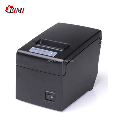 Impresora de recibos térmicos Bimi compacta de 58 mm POS con adaptador incorporado en blanco y negro