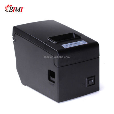 Impresora de recibos térmicos Bimi compacta de 58 mm POS con adaptador incorporado en blanco y negro