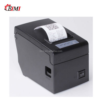 Impresora de recibos térmicos Bimi compacta de 58 mm POS con adaptador incorporado en blanco y negro