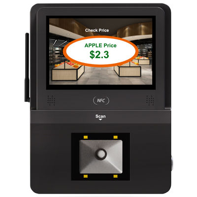 Sistema de comprobación de supermercados con pantalla táctil Android de 5 pulgadas y escáner 1D/2D incorporado