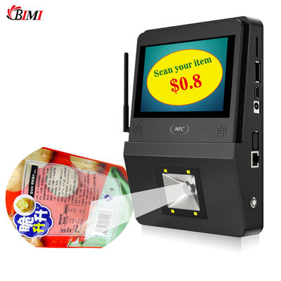 Sistema de comprobación de supermercados con pantalla táctil Android de 5 pulgadas y escáner 1D/2D incorporado
