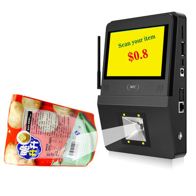 Supermercado Checker de autoservicio con pantalla de 5 pulgadas y pantalla táctil de 10 puntos