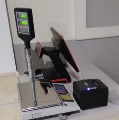 Windows 7/10 OS I5 de 15 pulgadas Todo en una Brisa Pantalla táctil POS PC/ Sistema TPV Negro