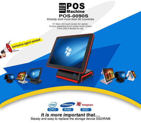 Sistema POS TPV DDR3 de 4 GB de RAM para transacciones rápidas en establecimientos minoristas y de servicio rápido