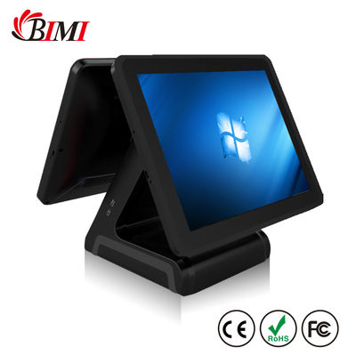 Transacciones B2B con un sistema POS de 15 pulgadas con pantalla y pantalla táctil doble