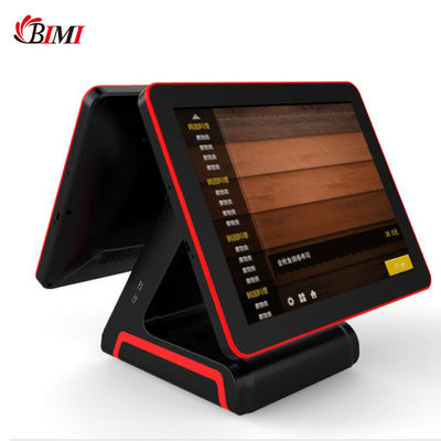 Transacciones B2B con un sistema POS de 15 pulgadas con pantalla y pantalla táctil doble
